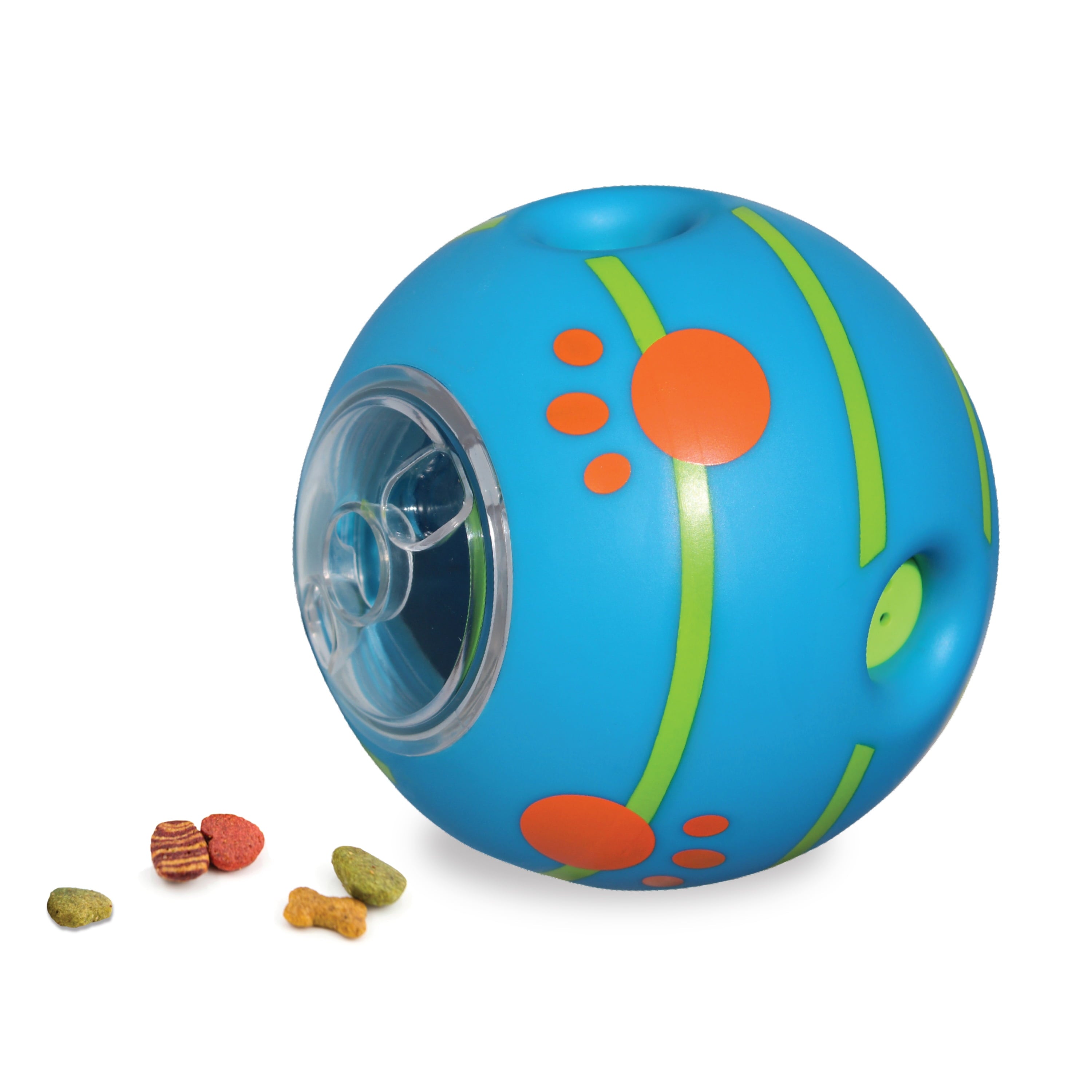 Nevulax Wobble Wag Giggle Treat Ball - Fun Interactive Dog Toy & Treat Dispenser in Blue