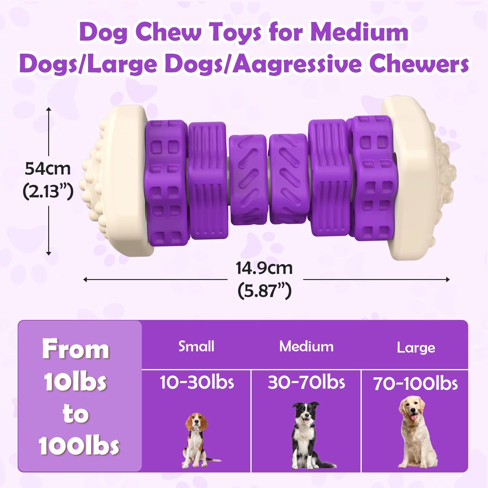 Nevulax Vibrant Purple Interactive Chew Toy for Aggressive Dogs - Ultimate Enrichment Fun!