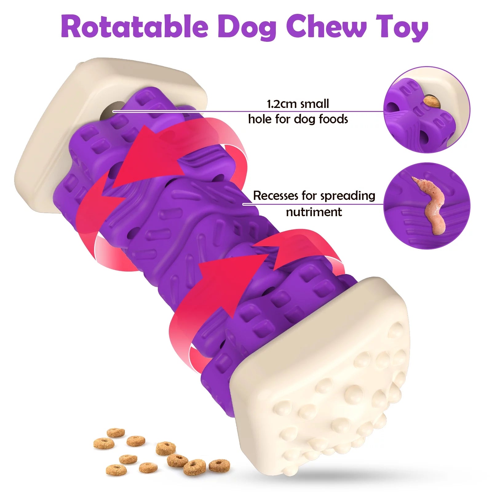 Nevulax Vibrant Purple Interactive Chew Toy for Aggressive Dogs - Ultimate Enrichment Fun!