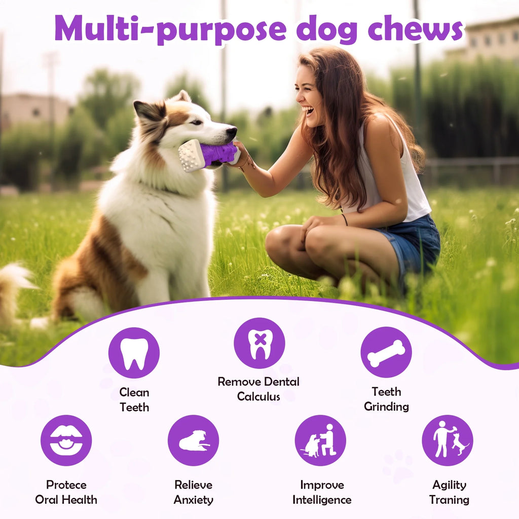 Nevulax Vibrant Purple Interactive Chew Toy for Aggressive Dogs - Ultimate Enrichment Fun!