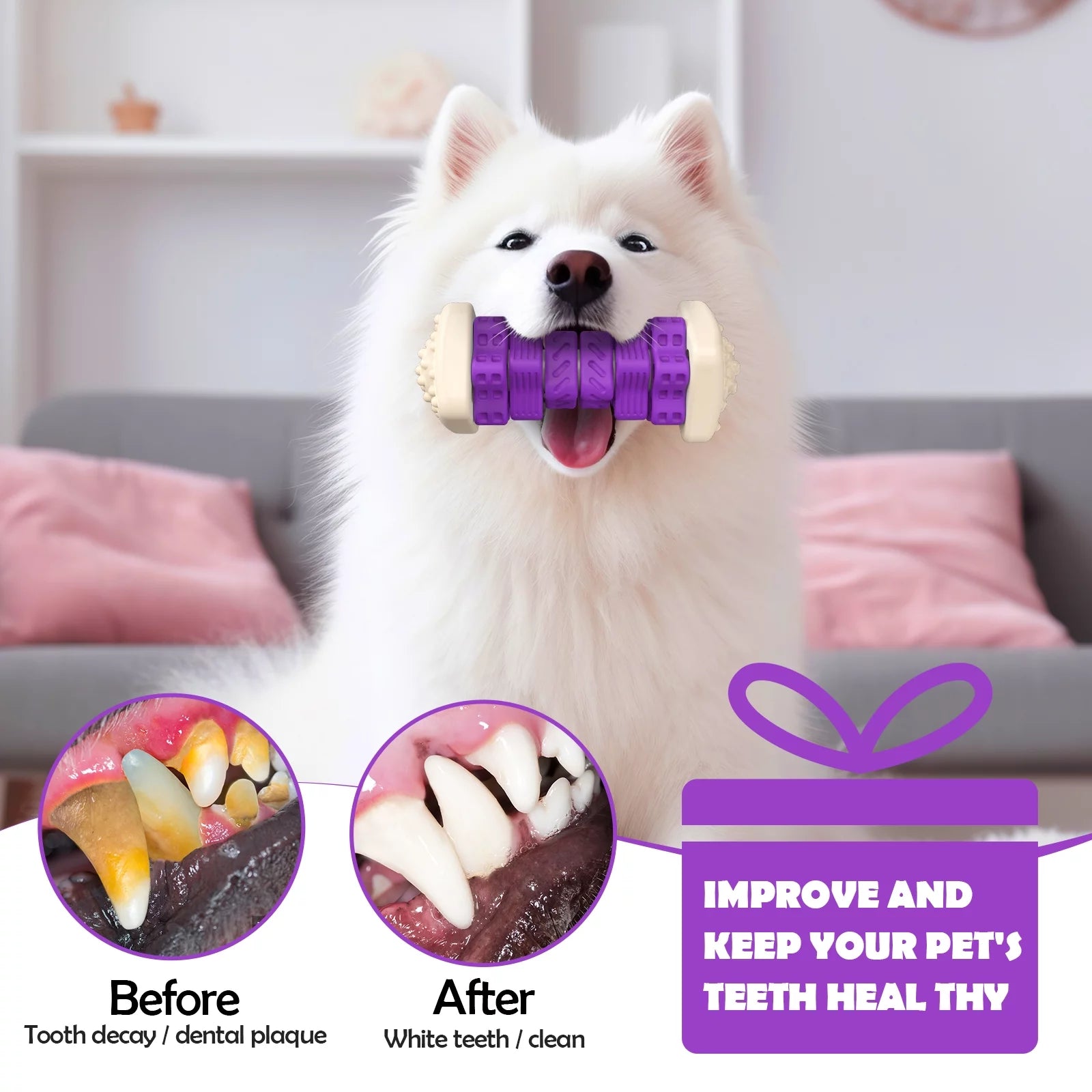 Nevulax Vibrant Purple Interactive Chew Toy for Aggressive Dogs - Ultimate Enrichment Fun!