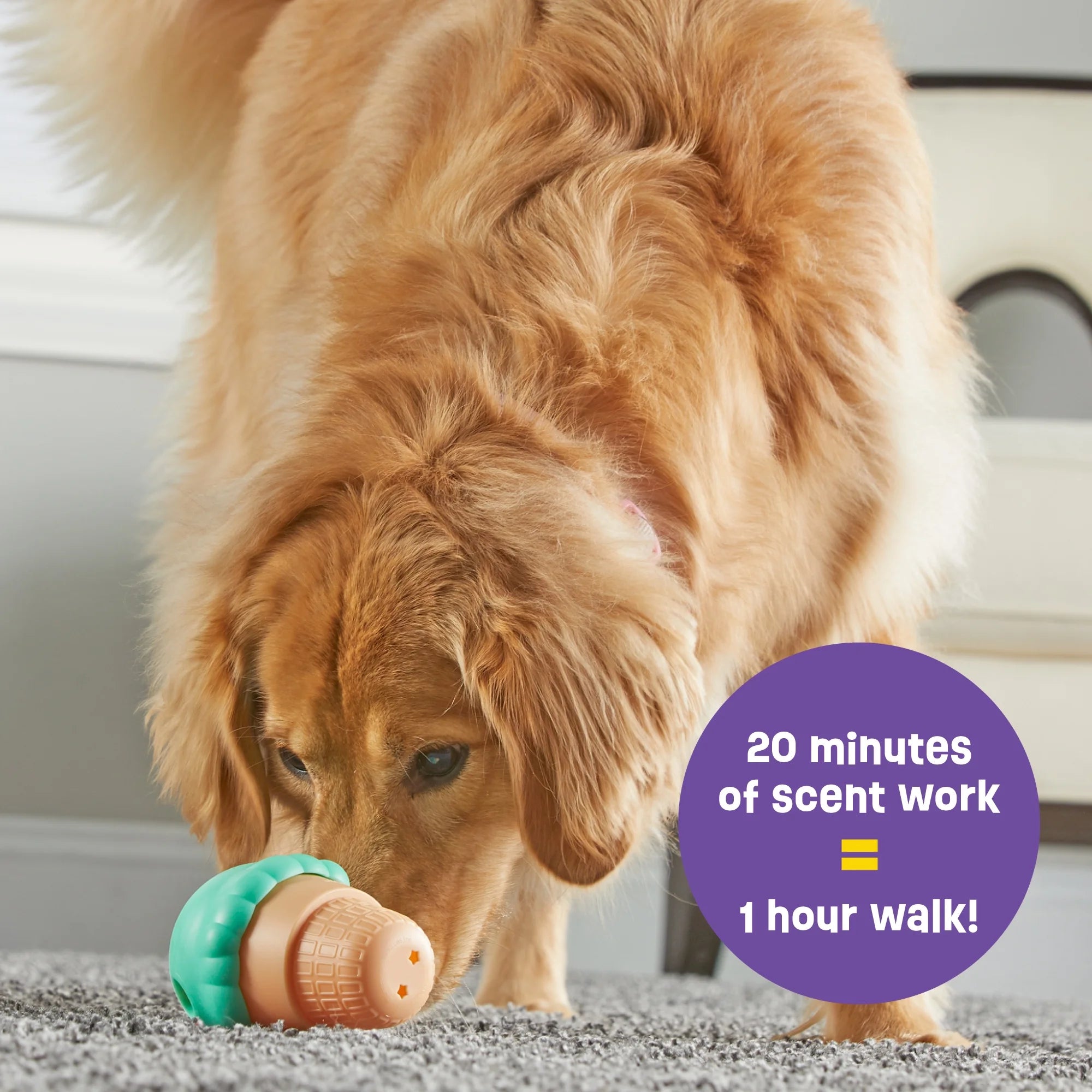 Nevulax Ice Cream Dog Toy Treat Dispenser - Playful Food Puzzle for Interactive Puppy Training & Birthdays